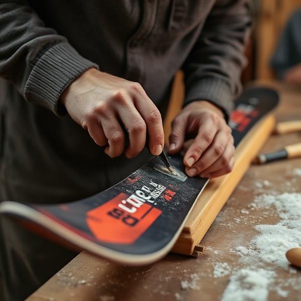 Artigiano Bosin SKI al lavoro nel laboratorio di Predazzo